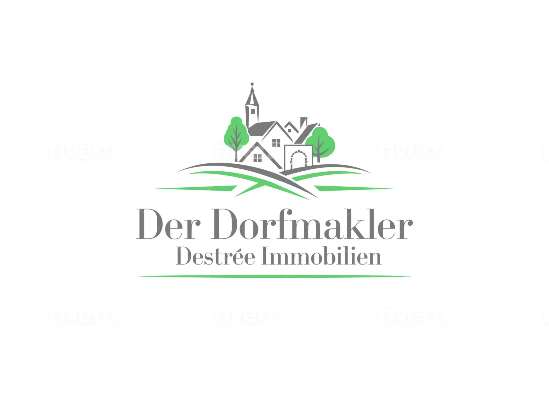 Das Logo zeigt die Skyline eines Dorfes mit Kirche und Torbogen darunter steht Der Dorfmakler, Destrée Immobilien. haus kaufen düren-birkesdorf Haus kaufen Düren-mariaweiler Haus kaufen Düren Sparkasse Haus kaufen Düren ebay kleinanzeigen Haus kaufen Düren Hoven Merken Warum Makler Was ist mein Haus wert Wohnung kaufen ohne Makler