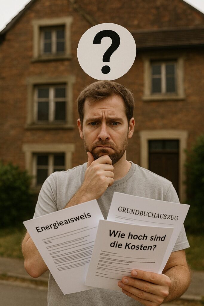 Eigentümer grübelt über Grundbuchauszug